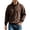 T-Brown sweatshirts for adult, variant on Men's Henley Sweatshirt Snap Button Pullover Fleece Mock Neck Long Sleeve Loose Fit Fall Winter Casual Tops for Men