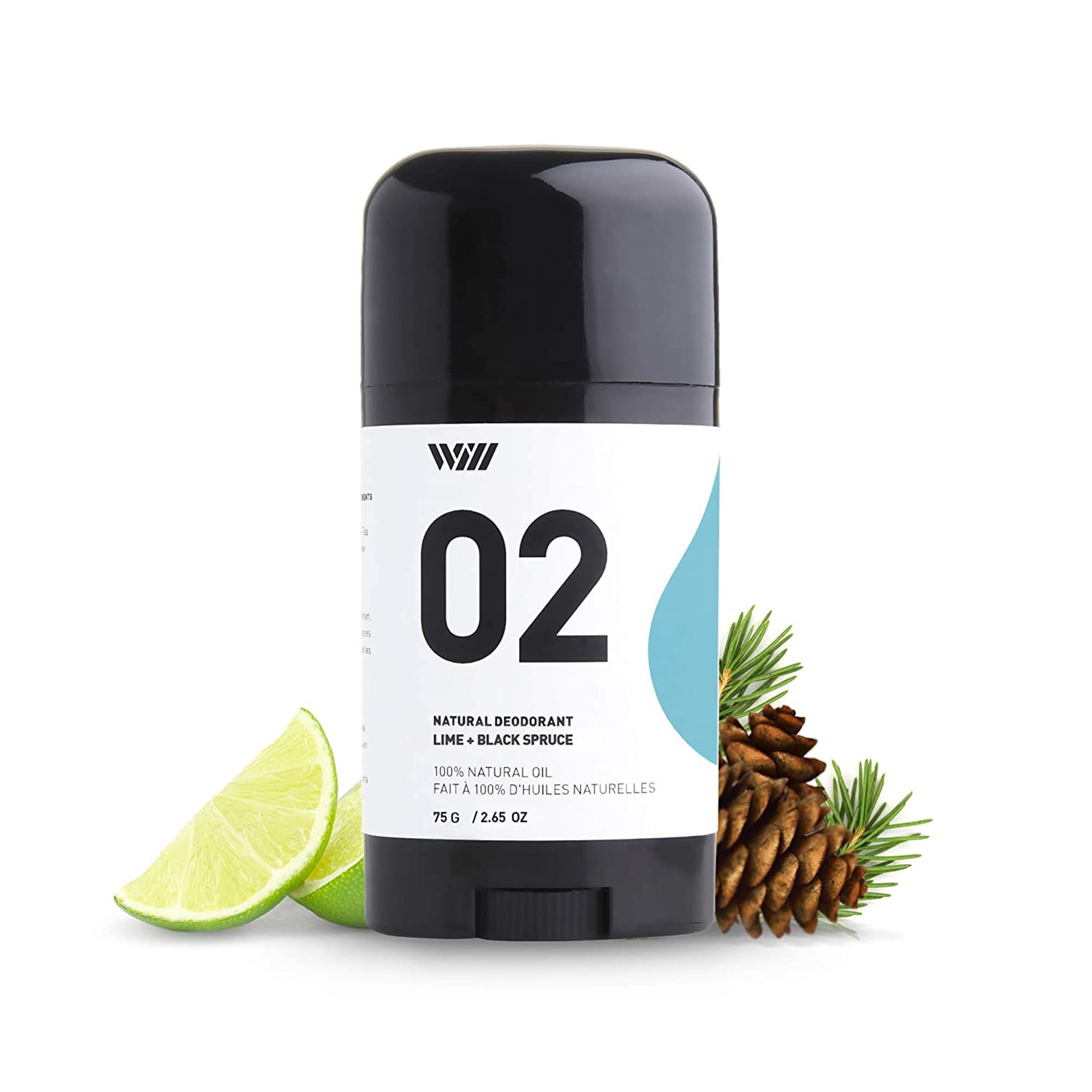 Way of Will 02 Natural Deodorant Stick Aluminum Free Deodorants Lime