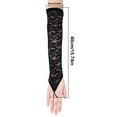 thumbnail image 2 of Long Lace Gloves, Bridal Fingerless Lace Gloves for Women Tea Party 1920s Costumes Opera Party Masquerade, Elbow Length 15.7inch, 2 of 6