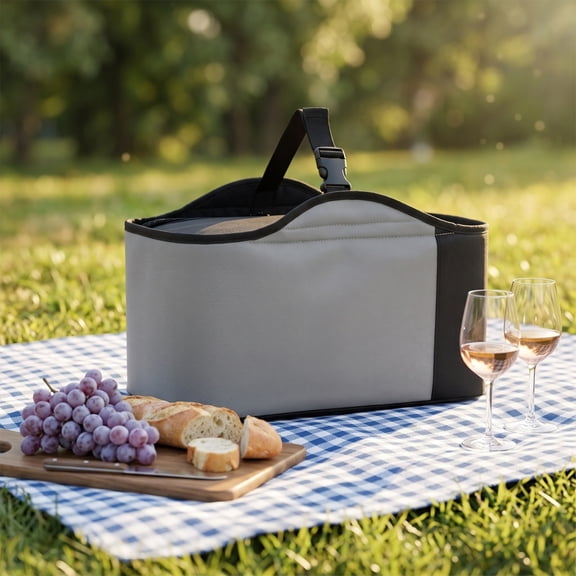 Insulated Cooler Lunch Tote Large Thermal Bag with Bottle Holders for Office Picnic Camping Outdoor Travel