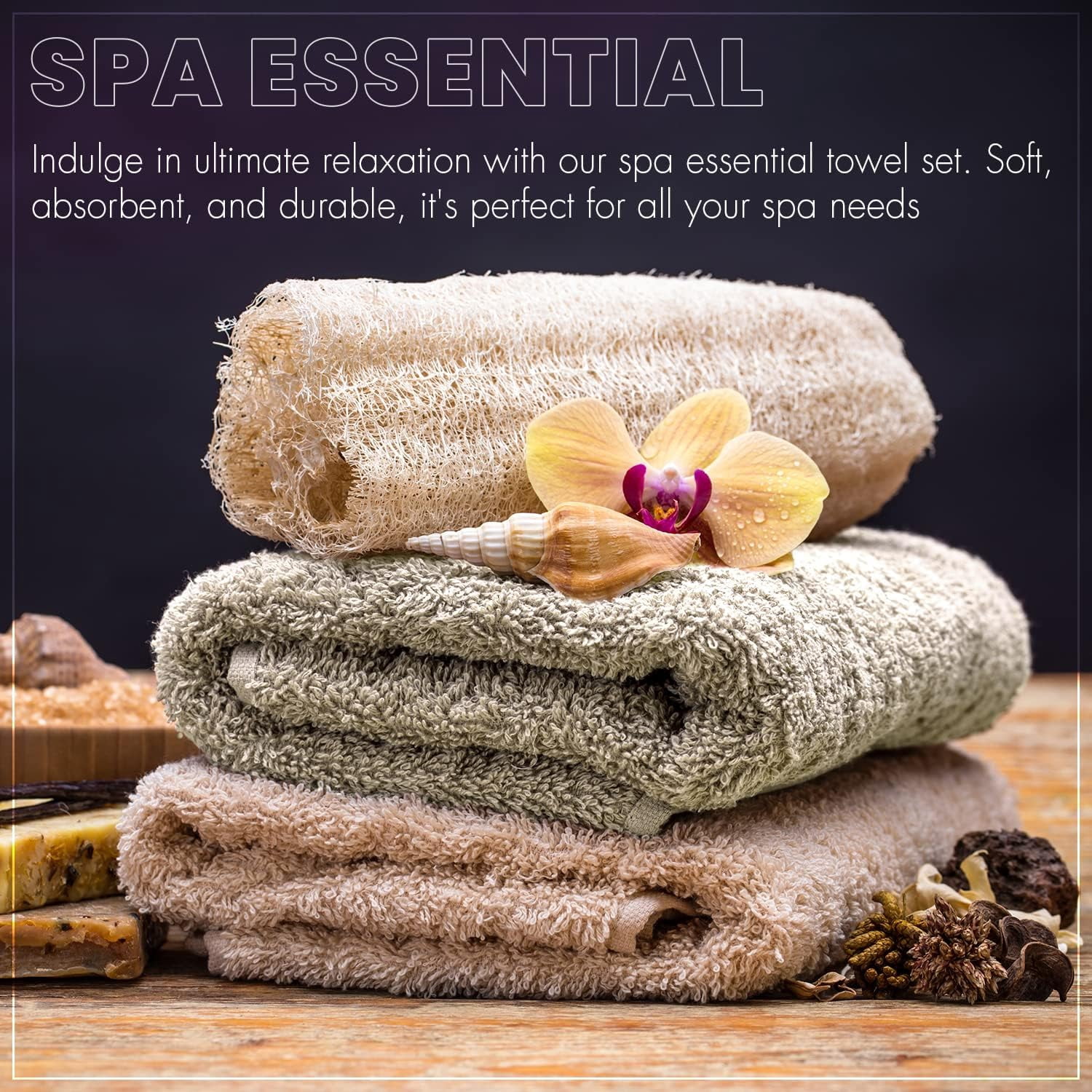 6-pack bath towel set of 2, 100% cotton, larger and lighter, dries faster, super soft and absorbent, perfect for the bathroom (multi-color