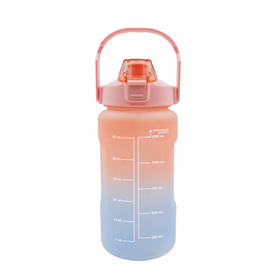 thumbnail image 2 of Water Bottles with Hydration Measurements and Flip-Top Lids, 48-oz (1ct), 2 of 7