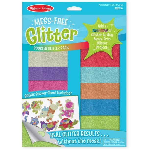 Melissa & Doug MessFree Glitter Booster Glitter Pack With 8 Glitter