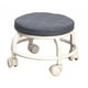 thumbnail image 1 of Taburete de pedicura con asiento redondo y ruedas bajas, ruedas giratorias universales resistentes, de alta resistencia negro, 1 of 9