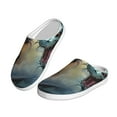 thumbnail image 2 of Fotbe White And Red Storm Dragon Pattern Women's Fuzzy Curly Fur Memory Foam Loafer Slippers Indoor Outdoor Slippers Winter Home Shoes-42/43, 2 of 7