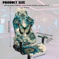 thumbnail image 4 of SCRAWLGOD Butterfly Bohemian Flower Blue Beige 4 PCS Gaming Chair Covers for Cats Breathable Rotating Gaming Chair Protector Computer Chair Seat Slipcovers with Armrest Covers, 4 of 7