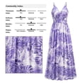 thumbnail image 3 of Vestido de verano para mujer con tirantes finos, escote en V, cintura alta, sin espalda, vestido floral, vestidos de fiesta para la playa, 3 of 6