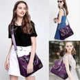 thumbnail image 3 of Tote Bag for Women,Large Capacity Top Handle Handbags with Multi Pockets & Zip,Lightweight Ladies Shoulder Bags,Nylon Cross body(Pure Black), 3 of 5