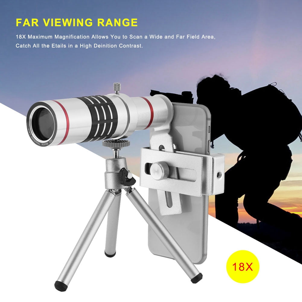 18X Telescopic Zoom Lens Kit with Tripod for iPhone Chile Ubuy