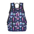 thumbnail image 1 of Balery Wine Glasses And Cocktails Mochila ligera para hombre y mujer: duradera e impermeable, ideal para la escuela, el trabajo, viajes y uso diario., 1 of 7