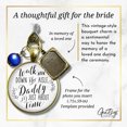 thumbnail image 3 of Wedding Bouquet Charm Walk Me Down Aisle Daddy Rustic Memory White Blue Photo Frame, 3 of 9