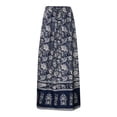 thumbnail image 6 of Skirts for Women Floral Print Maxi Skirts Summer Flowy Long Skirts High Waist (White L), 6 of 6