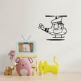 thumbnail image 2 of Police Toy Cartoon Helicopter Silhouette Helicopter Chopper Helicopter Types Rescue Vinyl Wall Art Sticker Decal Home Kid Room Study Room Boys Girls Room Wall Décoration Design Décor Size (8x10 inch), 2 of 3