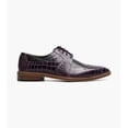 thumbnail image 3 of Stacy Adams Travato Wingtip Shoes Animal Print Leather Purple Multi 25737-540, 3 of 8