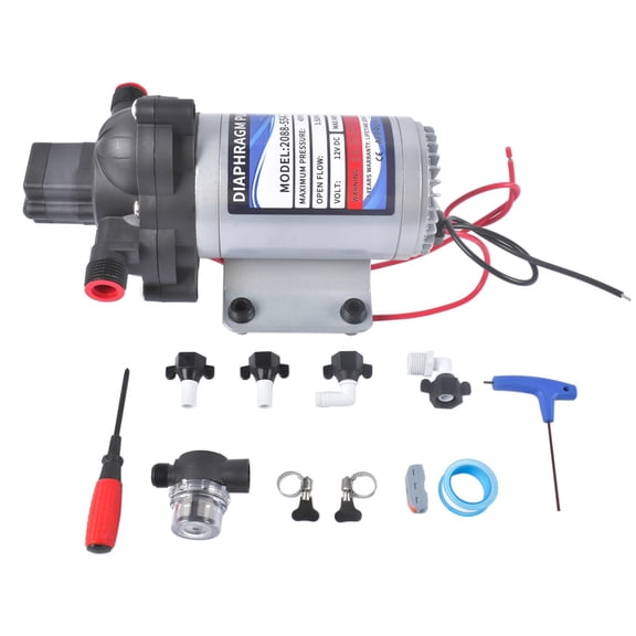 12V RV Fresh Water Pump - 2088-554-144 Diaphragm Pump, 3.5 GPM, 45 PSI for Motorhome, Camper & Caravan - Potable Water System