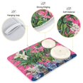 thumbnail image 3 of Yayeee Dish Drying Mat for Kitchen Counter 16"x18" Microfiber Absorbent Pad, White Vibrant Flowers, 3 of 7