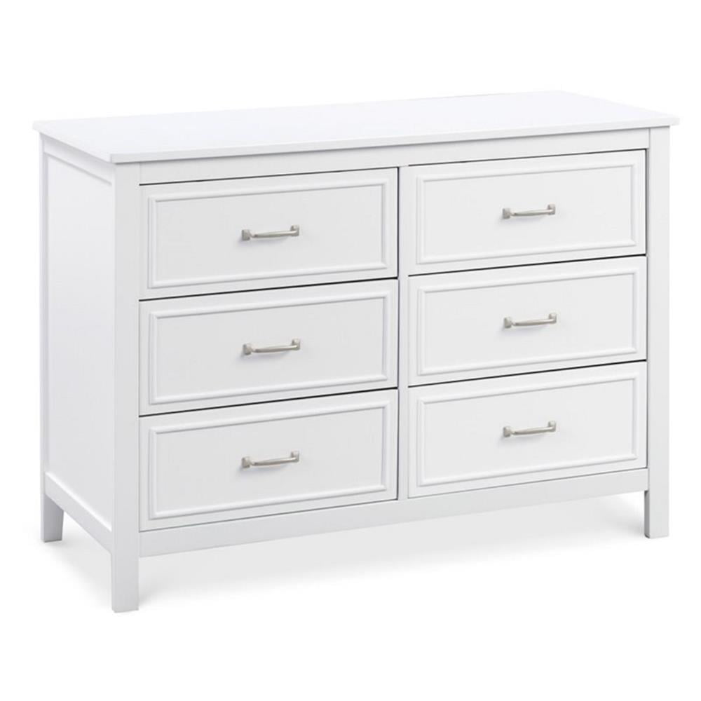4-in-1 Convertible Crib and Dresser Set with Removable Changing Tray in White