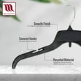 thumbnail image 6 of Mainetti 484 Black Plastic Hangers - 100 Pack with Rotating Metal Hook and Notches for Straps, Great for Shirts/Tops/Dresses, 17-Inch, 6 of 7
