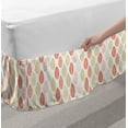 thumbnail image 2 of Salmon Bed Skirt, Twig Botanical Foliage Fall Season Autumn Leaves on Plain Background, Elastic Bedskirt Dust Ruffle Wrap Around for Bedding Decor, 4 Sizes, Beige Salmon and White, by Ambesonne, 2 of 2