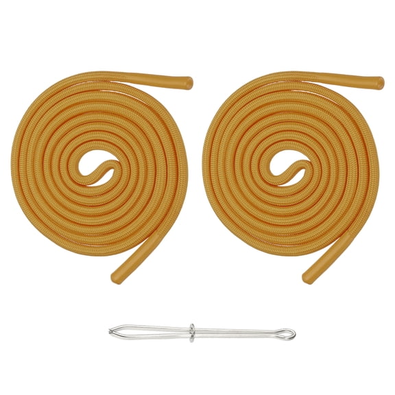Uxcell 2pcs 53inch Drawstring Cords Replacement Drawstring Hoodie String Sewing Tool with Easy Threader for Hoodie Sweatpants Jackets Pants Hats Coats Bags, Ebony