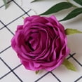 thumbnail image 1 of Cabeza de flor de rosa de tela de seda, flor artificial, flor artificial, decoración del hogar para bodas, disfraces, 1 of 6