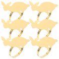 thumbnail image 1 of Banquet Napkin Rings 6Pcs Golden Bunny Shaped Napkin Holder for Elegant Table Setting, 1 of 8