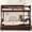 Espresso, variant on Twin Over Full Bunk Bed Frame with 2 Storage Drawers, Wooden Bunk Beds Frame with Ladder and Safety Guard Rails, Space-Saving, Easy Assembly, Mattress Not Included, Dark Brown
