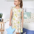thumbnail image 4 of Fotbe Easter Rabbit Vestido de Dormir para Niñas de 3 a 10 Años, Mangas Cortas, Estilo Princesa, Pijama Camisón con Mangas Voladas-Medium, 4 of 6