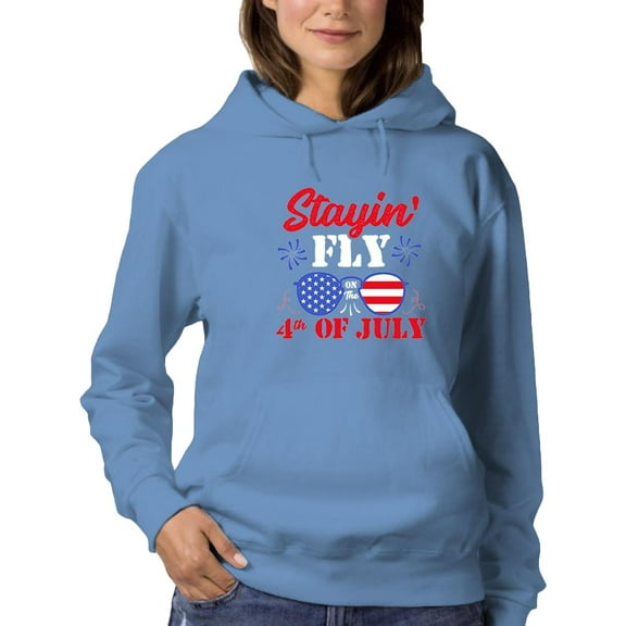 Stayin' Fly On 4Th July Hoodie Women -Image by Shutterstock, Female 4X-Large