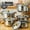 10 Pieces, variant on 10/12/1 Piece Stainless Steel Cookware Set, Double Handle Stockpot with Lid, Compatible with Induction Cooktop, Multi-Use Pot for Soup, Hot Pot, Pasta and Seafood