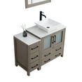 thumbnail image 6 of Vanity Art 42" Single Sink Freestanding Bathroom Vanity Set with Engineered Marble Top and Mirror, 6 of 10