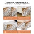 thumbnail image 6 of Beige Ombre Wrap Around Bed Skirts for Queen Bed 16" Drop,Bed Skirt with Adjustable Elastic Belt Dust Ruffle Bed Valance for Bedroom Hotel Modern Geometric Abstract Aesthetic Cream Bed Frame Cover, 6 of 7