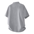 thumbnail image 4 of Hessimy Men Casual Button Down Shirts Short Sleeve Summer Beach Shirt Fashion Camp Tops(Black,XL), 4 of 4