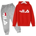 thumbnail image 5 of Conjuntos de ropa deportiva para niños de 3 a 14 años, con capucha y pantalones, 2 piezas, tendencia de otoño y primavera, 5 of 5