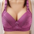 thumbnail image 2 of BLVB Bras for Women Wireless Push up Bra Soft Support Comfortable Wire Free Everyday Lift V Neck Bralette Purple, 2 of 3
