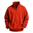 thumbnail image 3 of Bixock Toddler Boys Half Zip Sweatshirts Long Sleeve Tops Crew Neck Pullover Top Solid Color Casual Sweatshirt Warm Soft Breathable Daily Wear Boys Clothings, 3 of 7