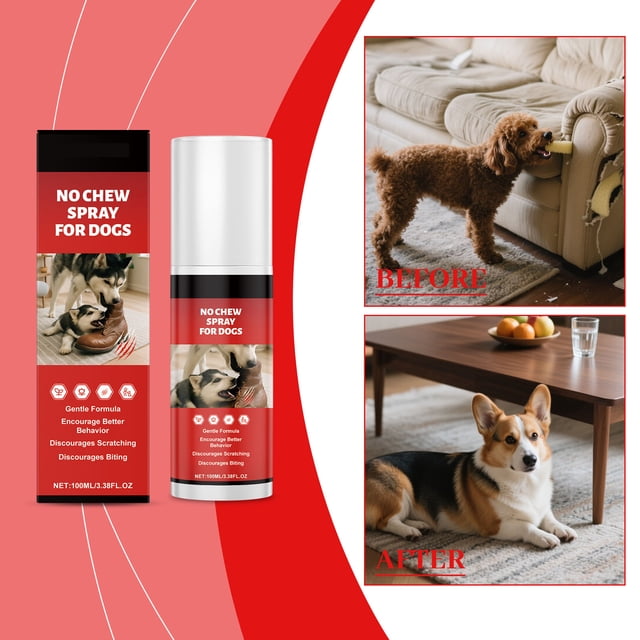 Spray para Muebles y Mascotas para Perros | Repelente de Lamidas | Evita El Buen Comportamiento | Inhibe Los Arañazos | Previene La Masticación | Botella de 100 Ml