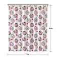 thumbnail image 5 of White Cow Milk Strawberry Pattern Shower Curtain 72"x84" ,Bathroom Decorative Shower Curtains Set with 12 Hooks,Modern Waterproof Washable Shower Curtain, 5 of 6