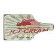 thumbnail image 2 of Ice Cream Cutting Board, Vintage Style Sign Homemade Dessert Best in Town Words Print, Decorative Tempered Glass Cutting and Serving Board, Wine Bottle Shape, Coral Cream Red, by Ambesonne, 2 of 5