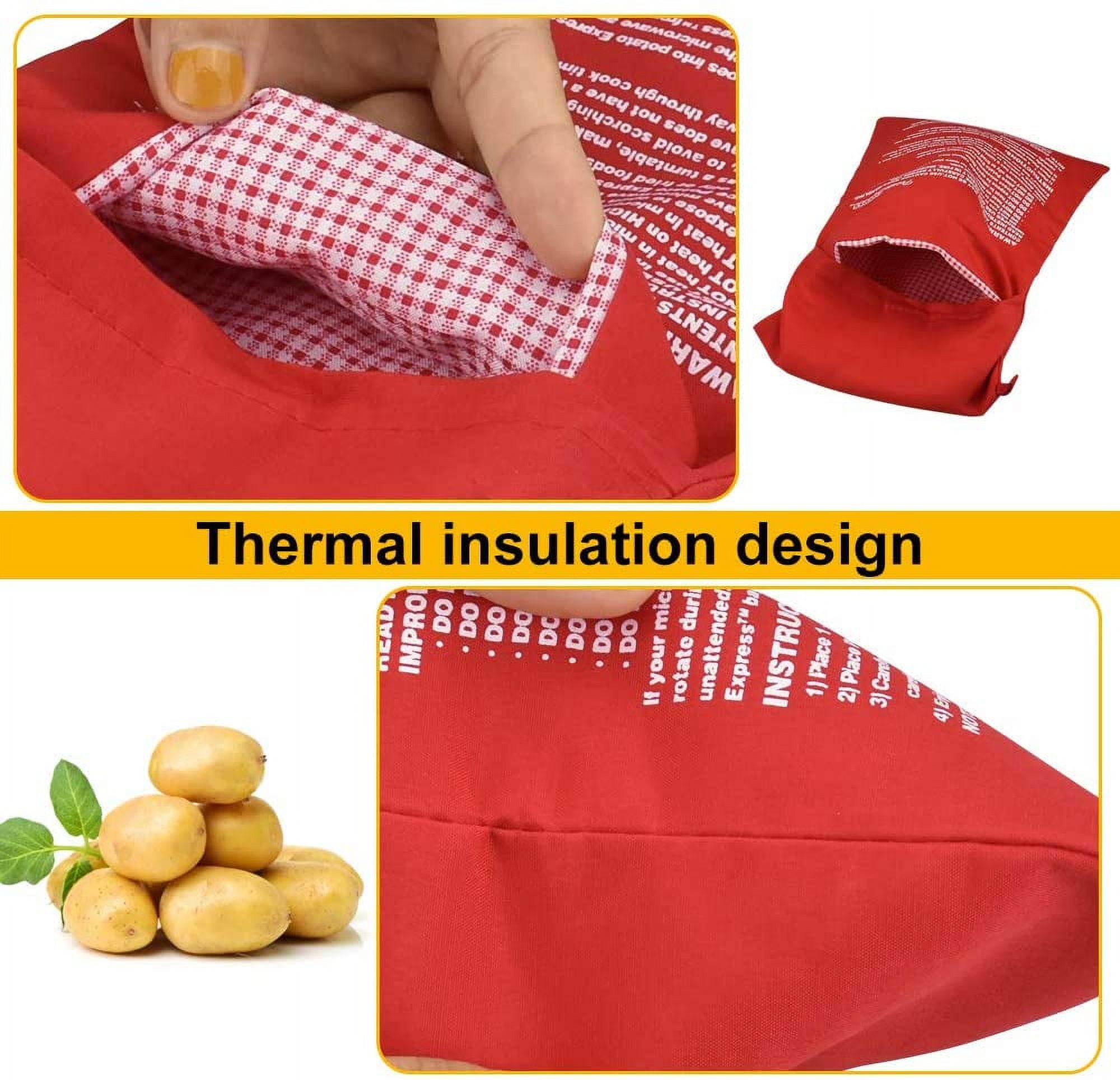 1pc Red Microwave Oven Baked Bags Potatoes Corn Sweet Potato Heating Tools  Reusable Microwave Oven Potato Cooking Bags