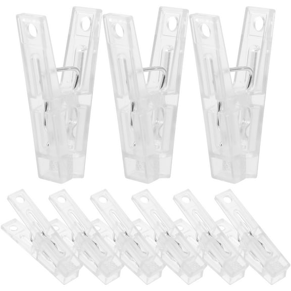 10 PCS Hanging Hanger Underwear Sock Clip 6.00X3.00X1.20CM White