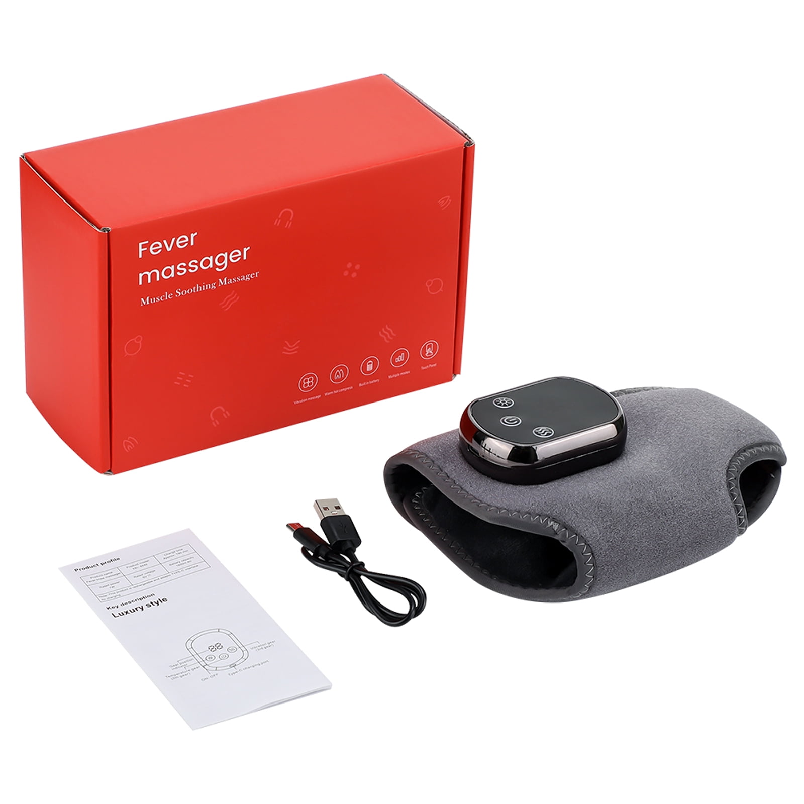 HLTHZONE Ankle Massager with Heat - Perfect Gift for Parents & Couples, 3 Vibration Modes, 5 Heat Levels, Cordless Foot Massager for Home & Travel