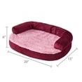 thumbnail image 2 of Vibrant Life Extra Small Round Corner Sofa Style Dog Bed, Red, 15" x 20", 2 of 6