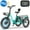 Cyan, variant on ABORON Electric Trikes for Adults Fat Tire 20" Electric Tricycle for Senior, 500W 3 Wheel E-Bike 48V 14.5Ah, 7 Speed Aluminum Electric Bicycle with Rear Basket, 25.6km/h(16mph)