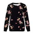 thumbnail image 4 of Ketyyh-chn99 Women Top 2024 Lightweight Baggy Sweatshirts Stylish Blouses Tunic Tops Red,S, 4 of 4