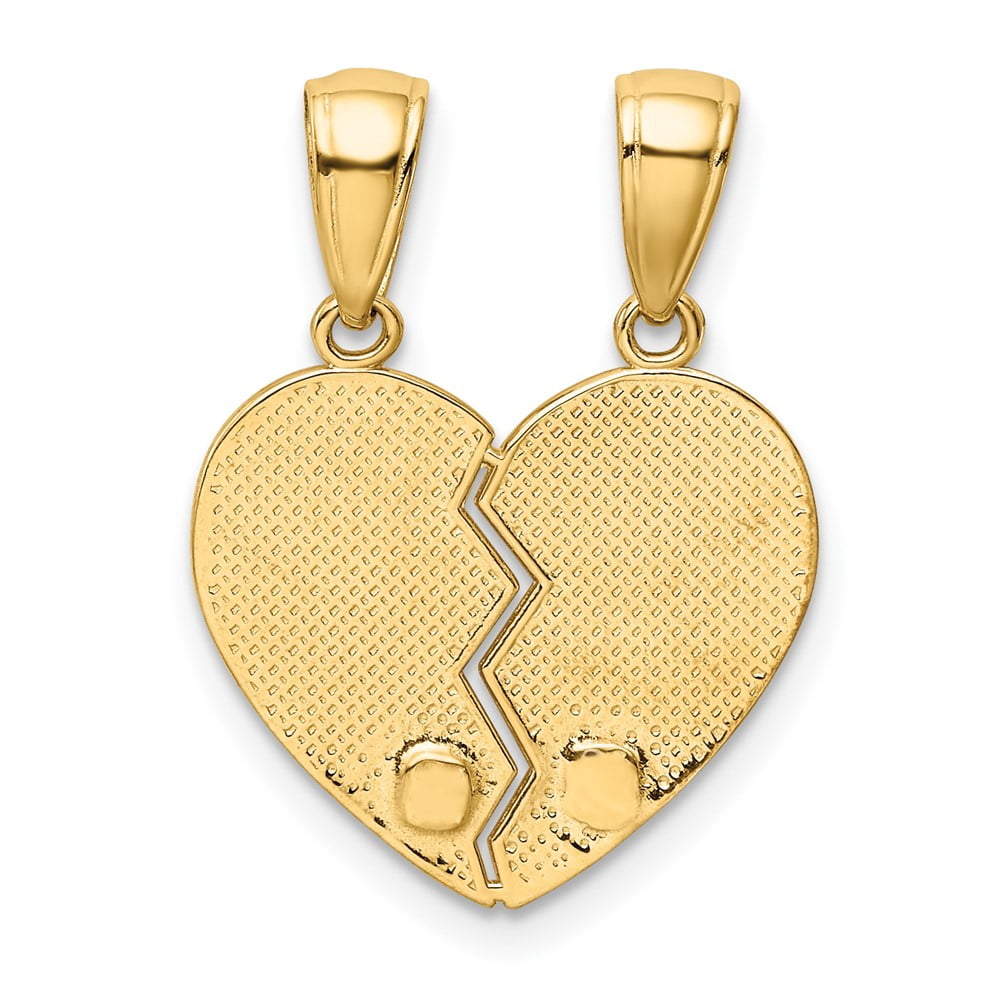 Finest Gold 10K Big Sister & Little Sister Break-apart Charm