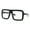 Matte Black, variant on Thick Square Eyeglasses Clear Lens Frame Super Oversized Fashion Matte Black