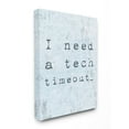 thumbnail image 2 of Need a Tech Timeout Distressed Blue Typography Stretched Canvas Wall Art, 16 x 1.5 x 20, 2 of 5