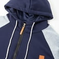 thumbnail image 5 of Nebwoak Mens Hoodie Jackets Zip up- Long Sleeve Lightweight Quick-Dry Casual Track Jacket Navy Size M, 5 of 7
