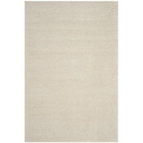 SAFAVIEH Arizona Cady Solid Shag Area Rug, Cream, 6'7" x 9'2"